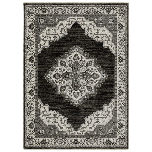 Oriental Weavers Chamberlain  Charcoal Ivory Traditional