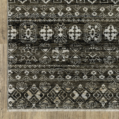Oriental Weavers Chamberlain  Black Grey Tribal