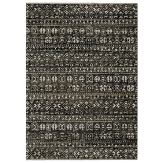Oriental Weavers Chamberlain  Black Grey Tribal