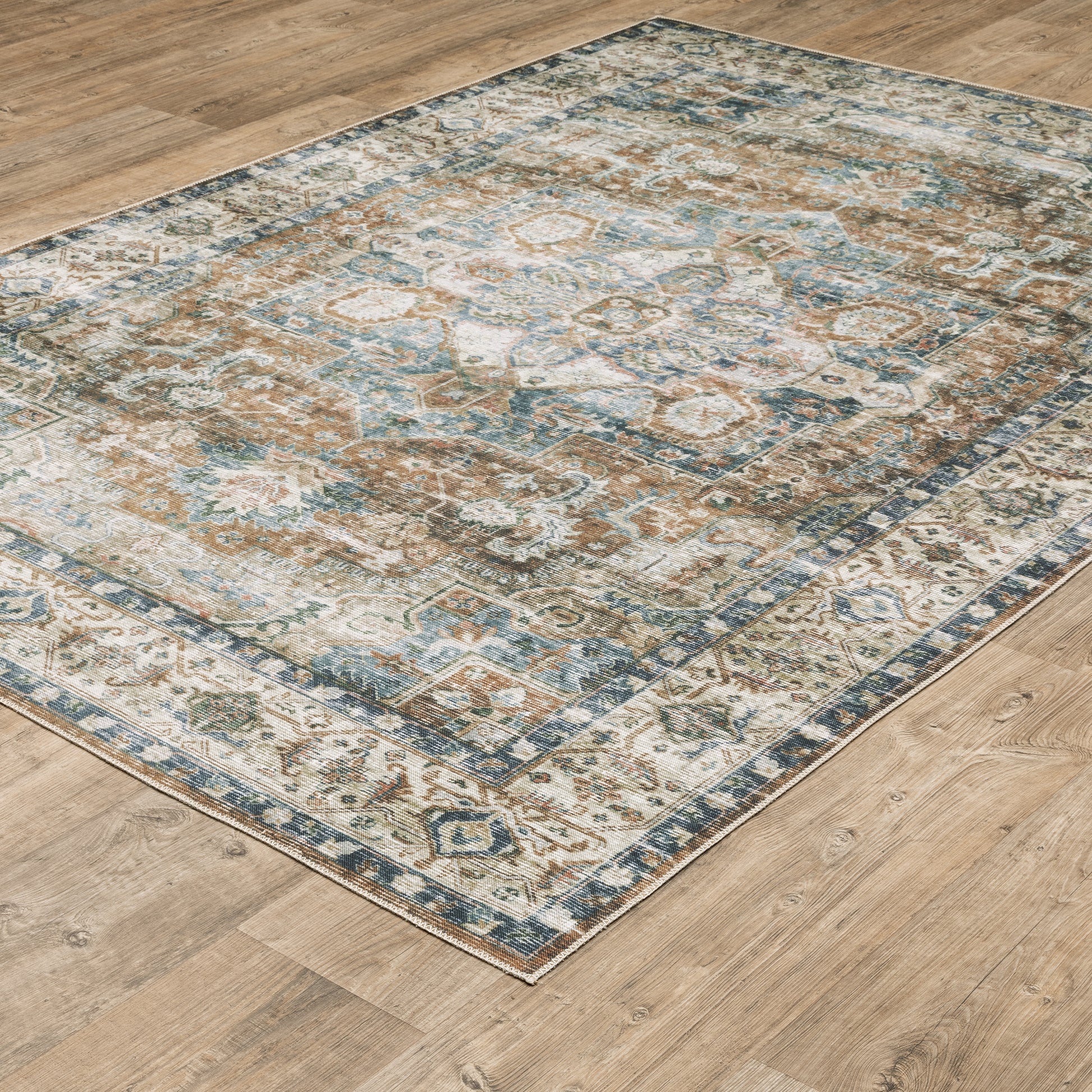 Oriental Weavers Charleston  Blue Gold Traditional