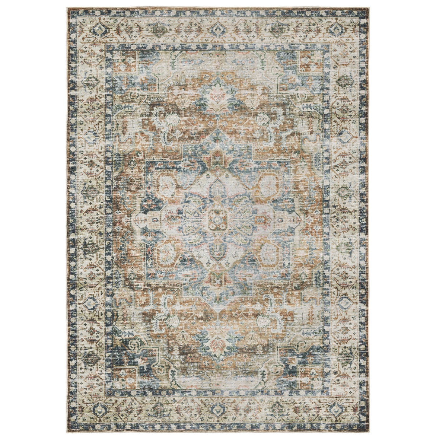 Oriental Weavers Charleston  Blue Gold Traditional