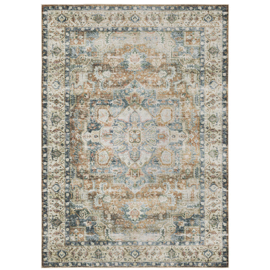 Oriental Weavers Charleston  Blue Gold Traditional