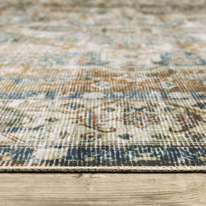 Oriental Weavers Charleston  Blue Gold Traditional