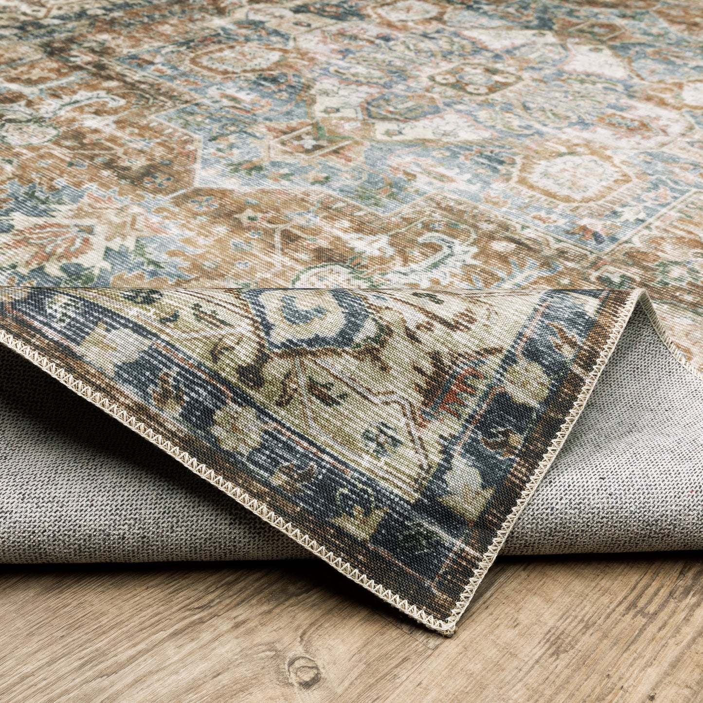 Oriental Weavers Charleston  Blue Gold Traditional