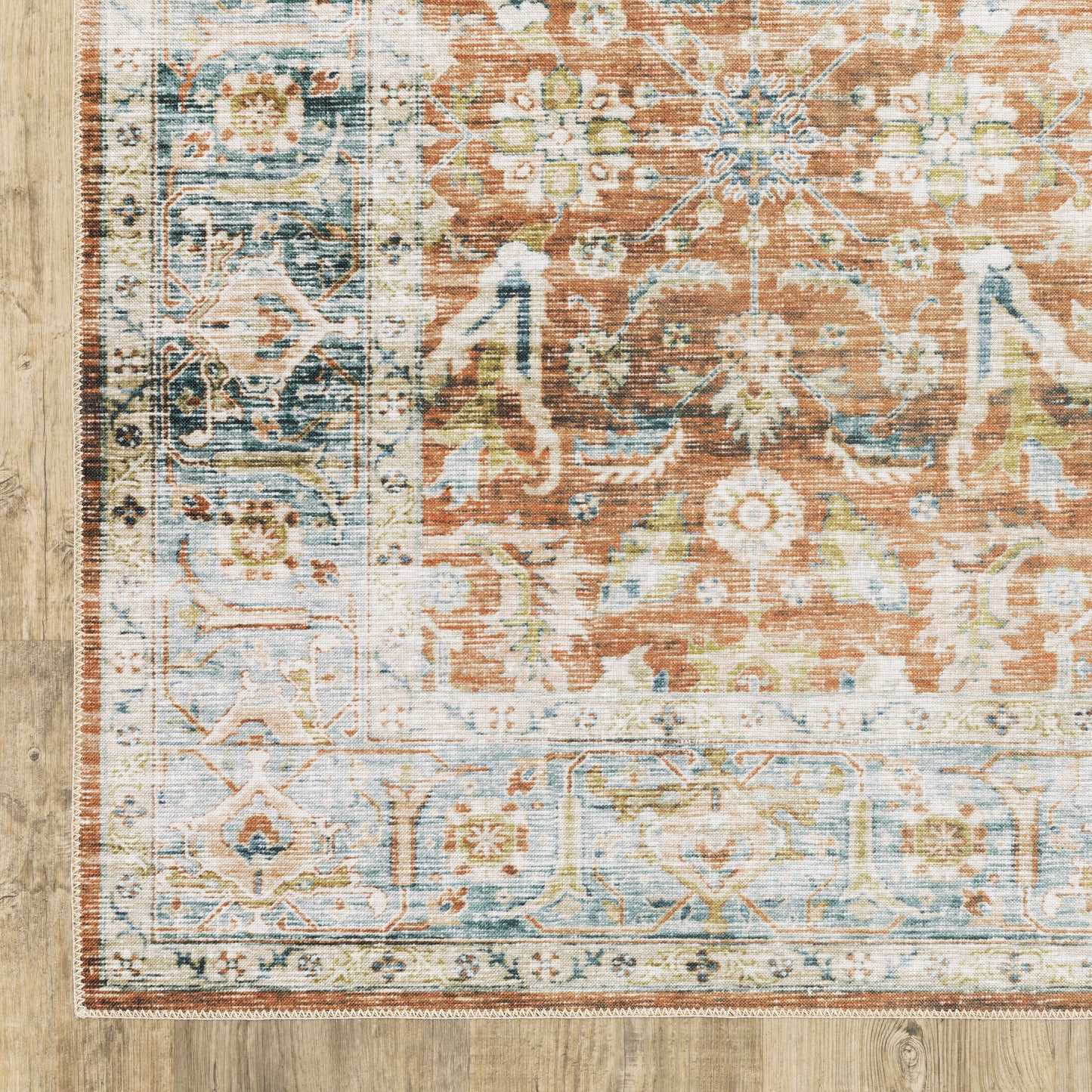 Oriental Weavers Charleston  Rust Blue Traditional