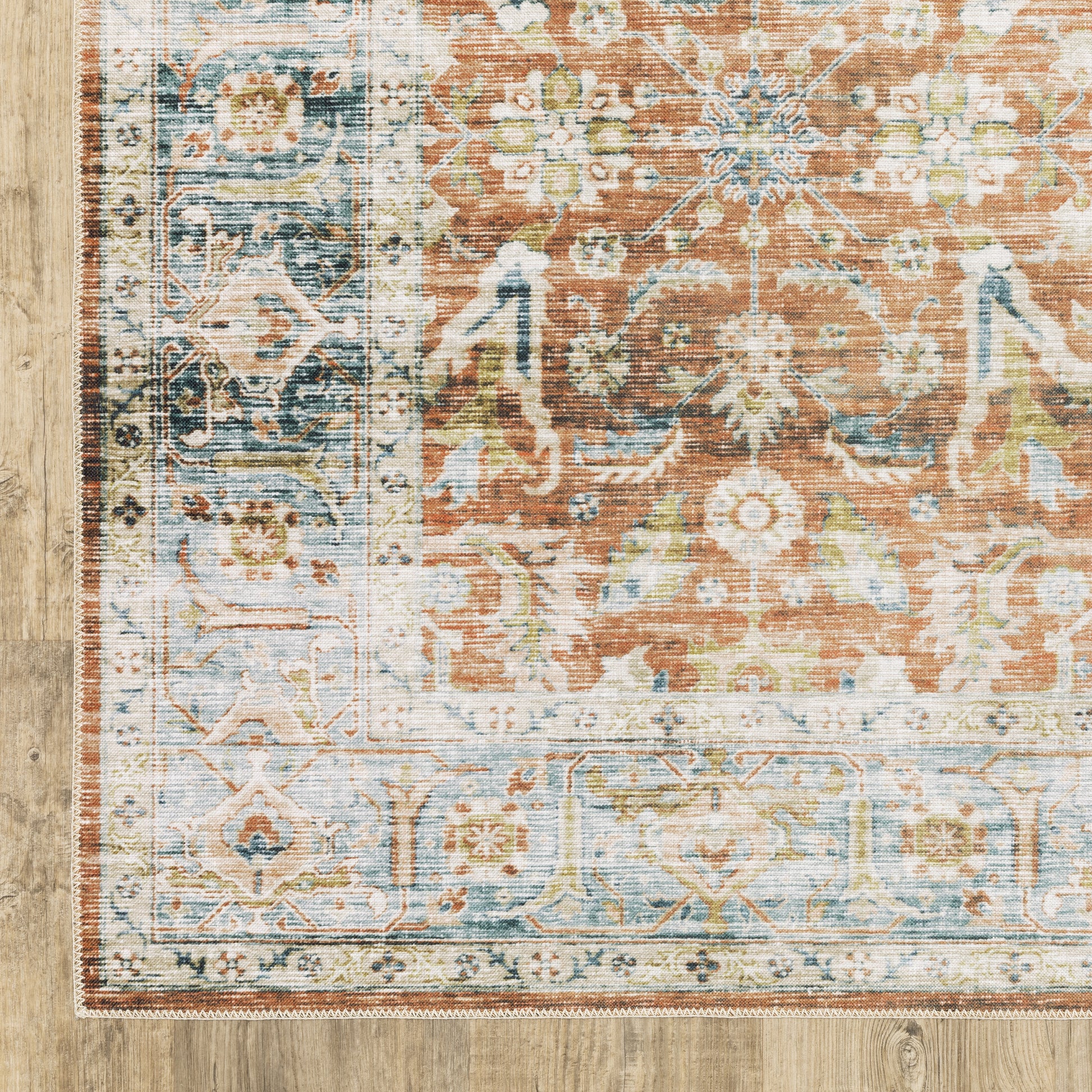 Oriental Weavers Charleston  Rust Blue Traditional