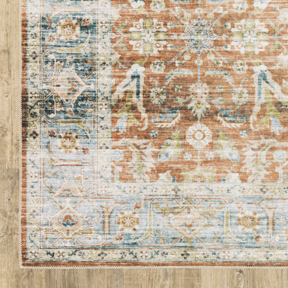 Oriental Weavers Charleston  Rust Blue Traditional