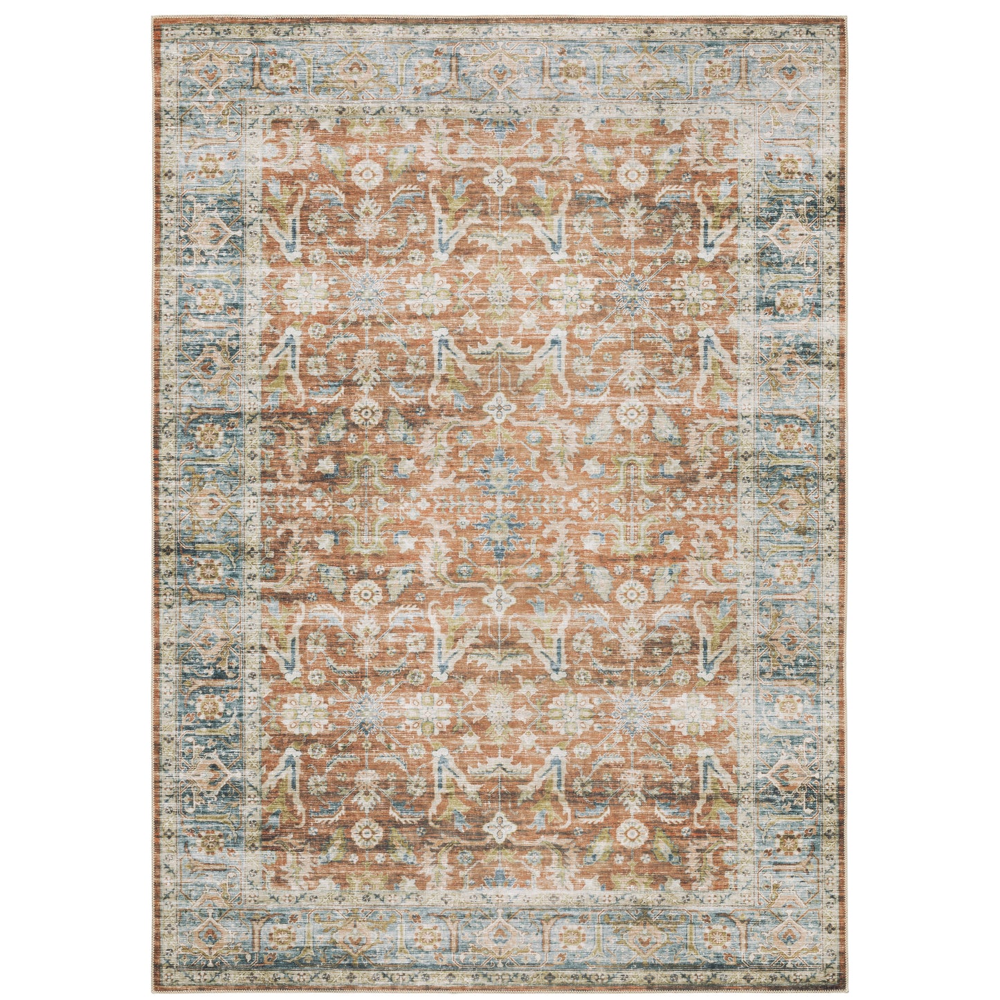 Oriental Weavers Charleston  Rust Blue Traditional