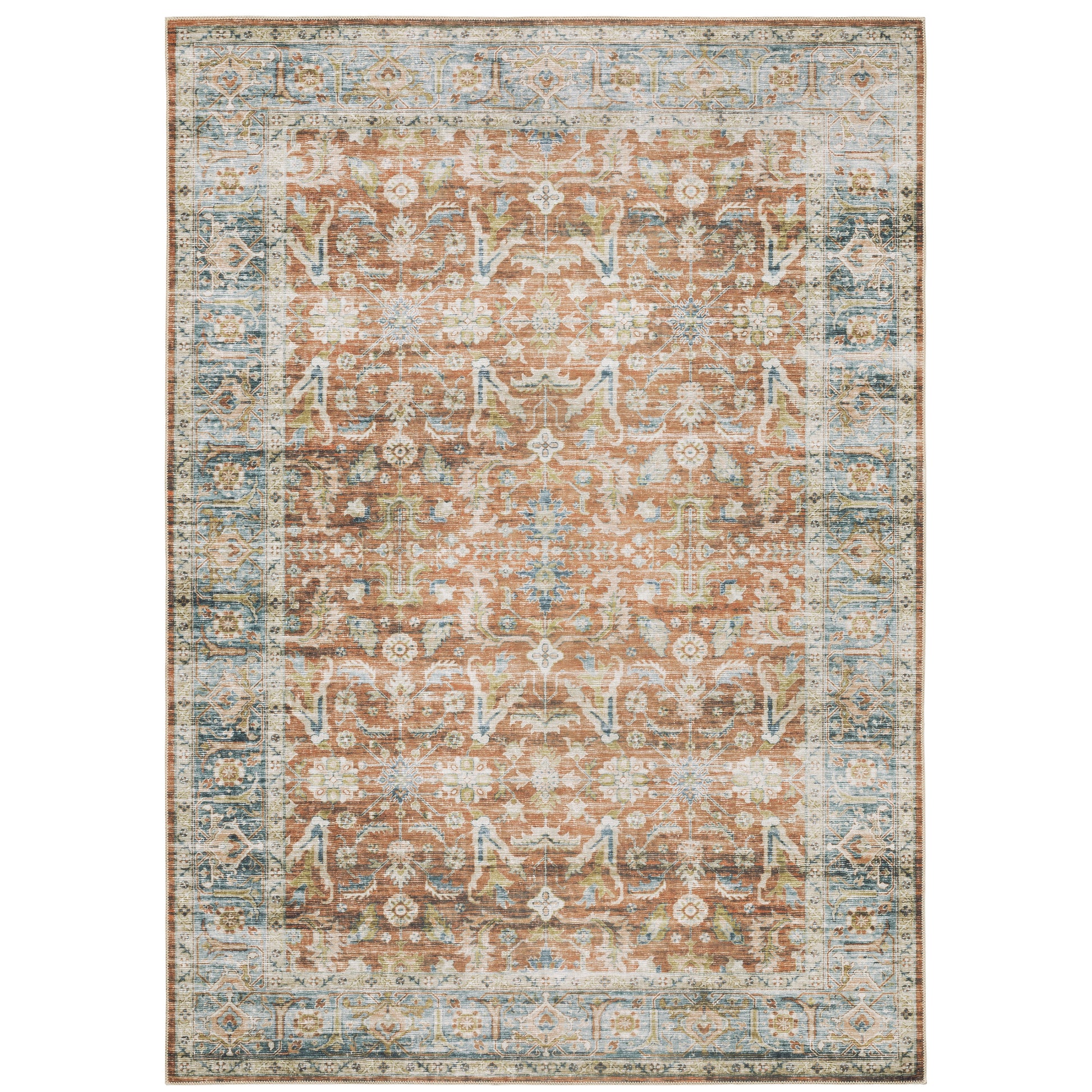 Oriental Weavers Charleston  Rust Blue Traditional