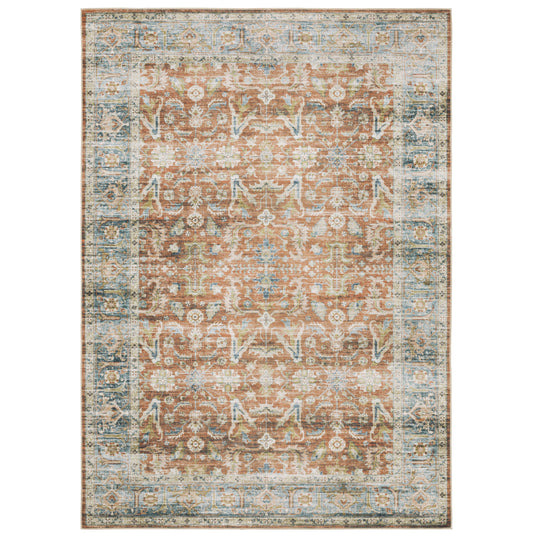 Oriental Weavers Charleston  Rust Blue Traditional