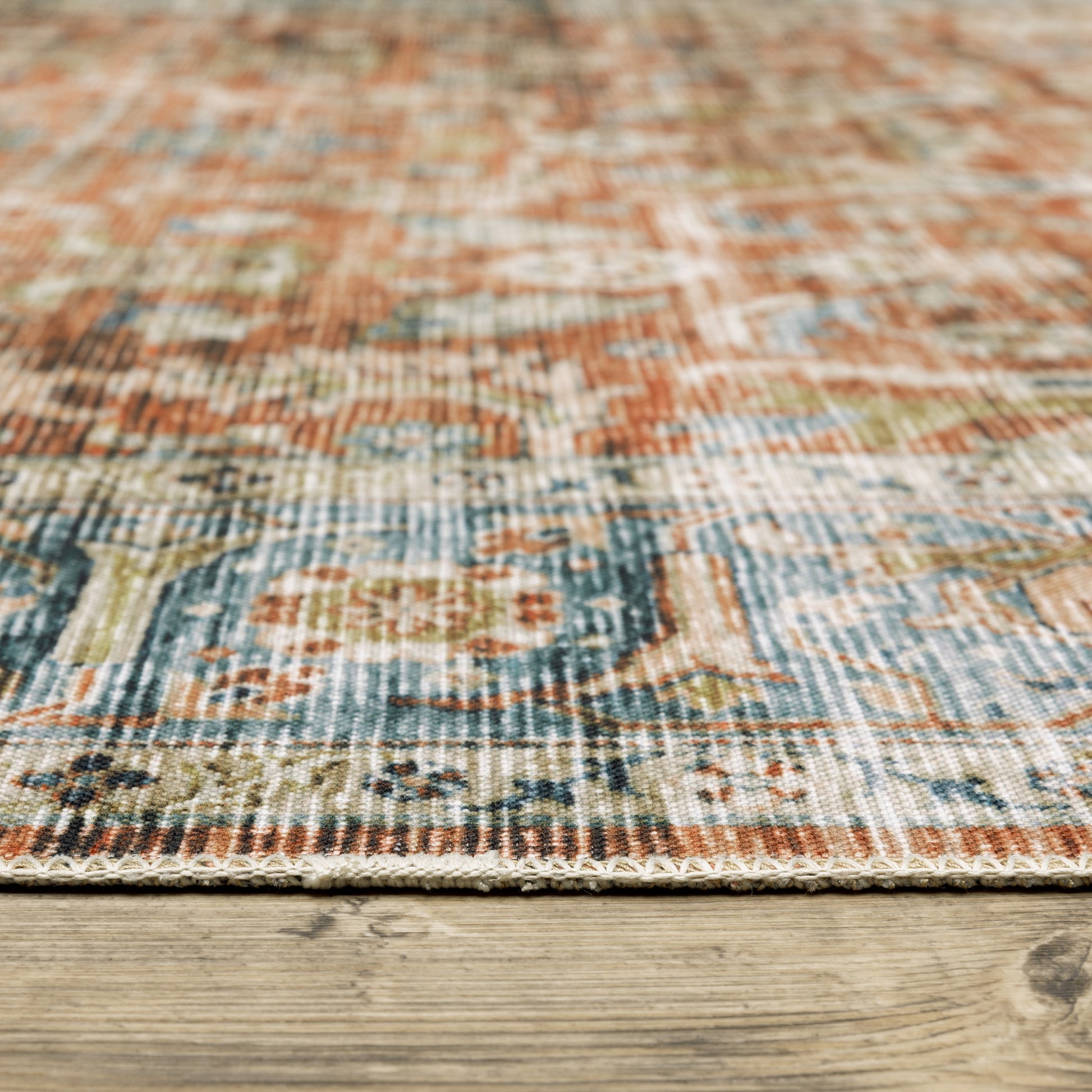 Oriental Weavers Charleston  Rust Blue Traditional