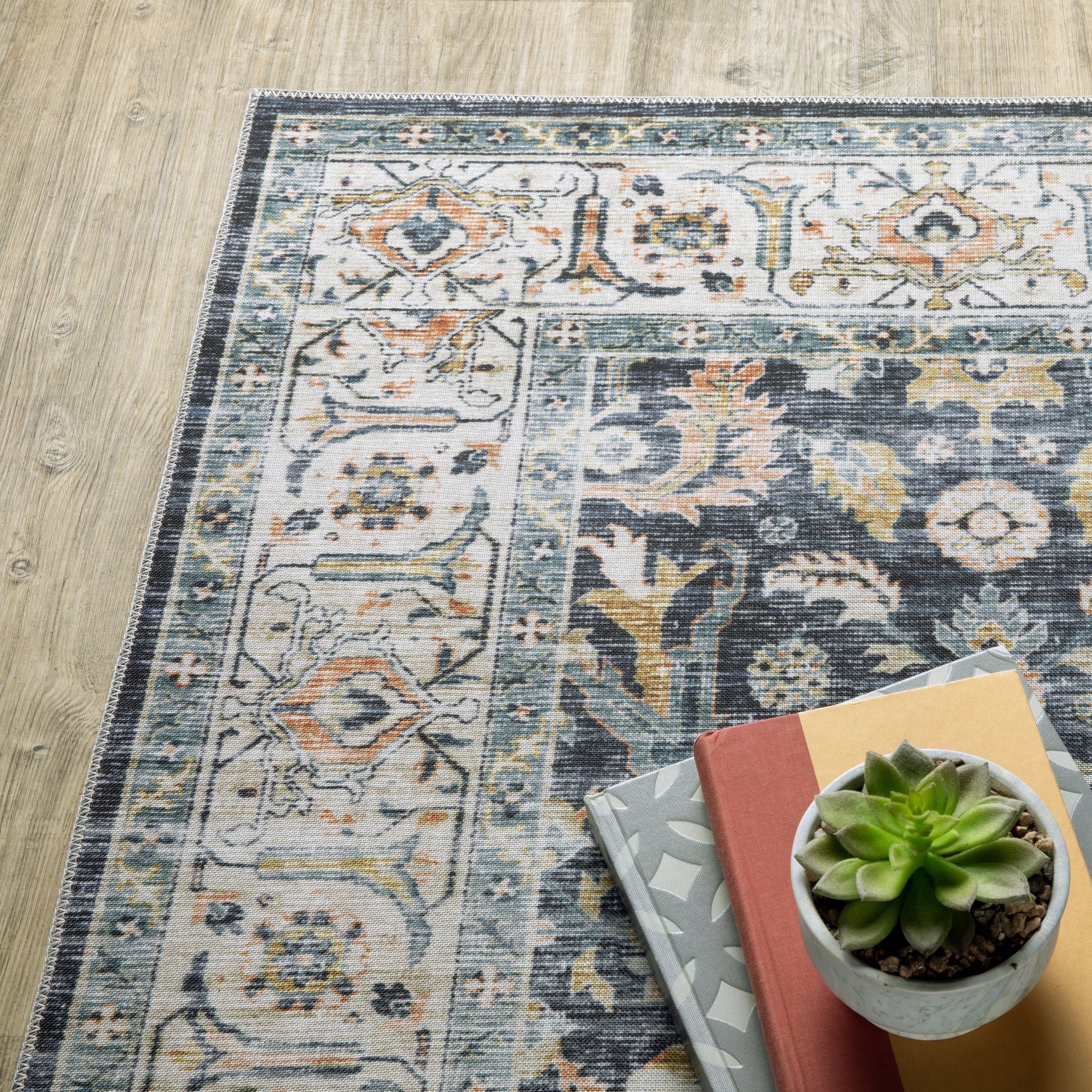 Oriental Weavers Charleston  Blue Gold Traditional