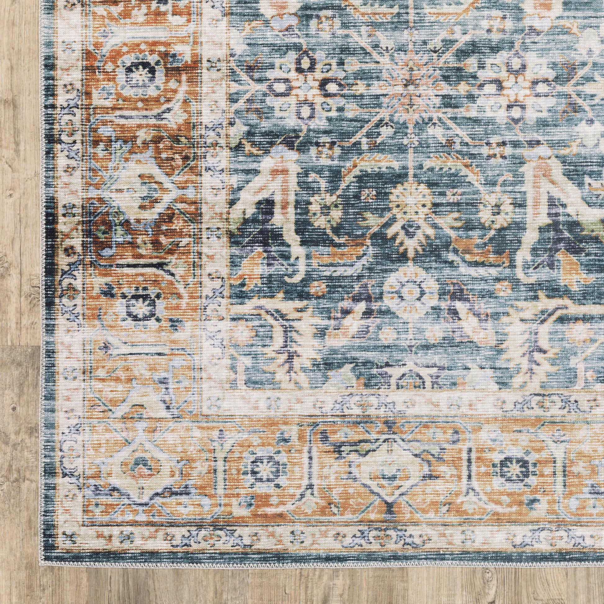 Oriental Weavers Charleston  Blue Rust Traditional