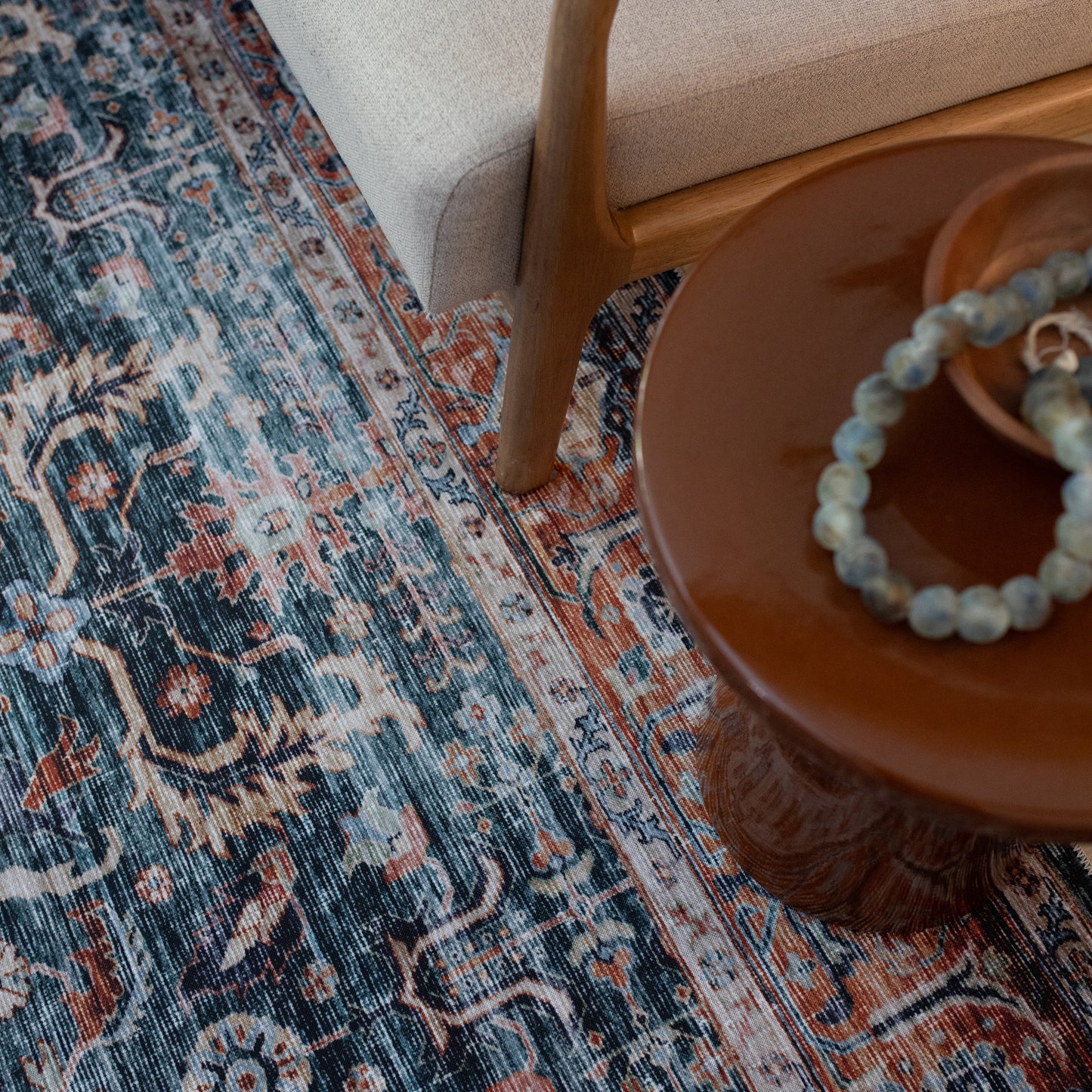 Oriental Weavers Charleston  Blue Rust Traditional