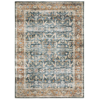 Oriental Weavers Charleston  Blue Rust Traditional