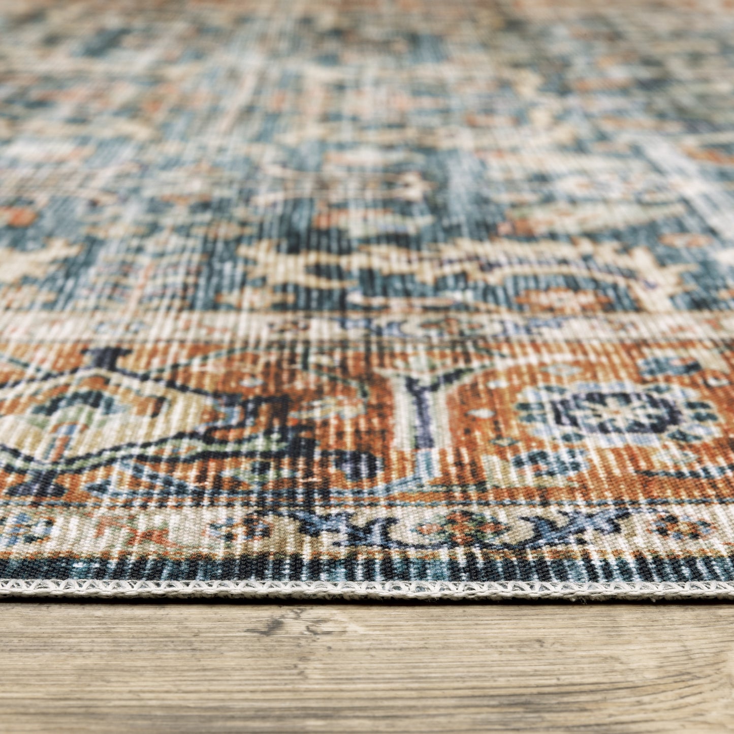 Oriental Weavers Charleston  Blue Rust Traditional