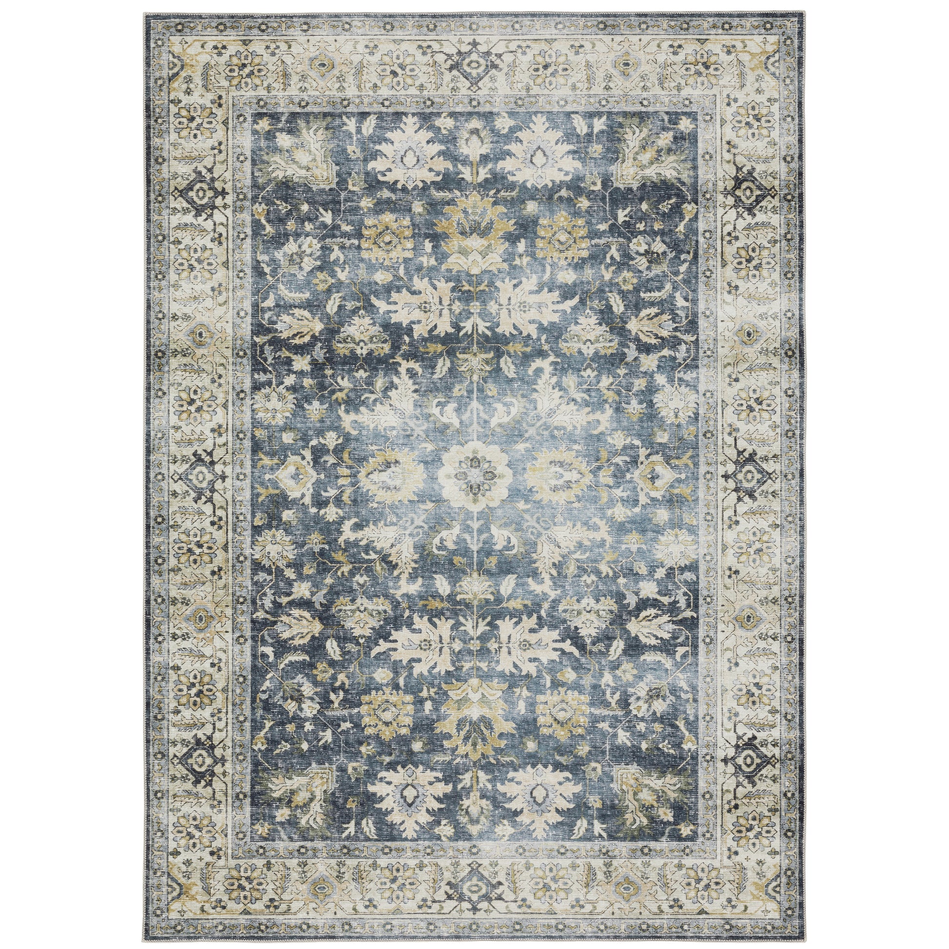 Oriental Weavers Charleston  Blue Gold Traditional