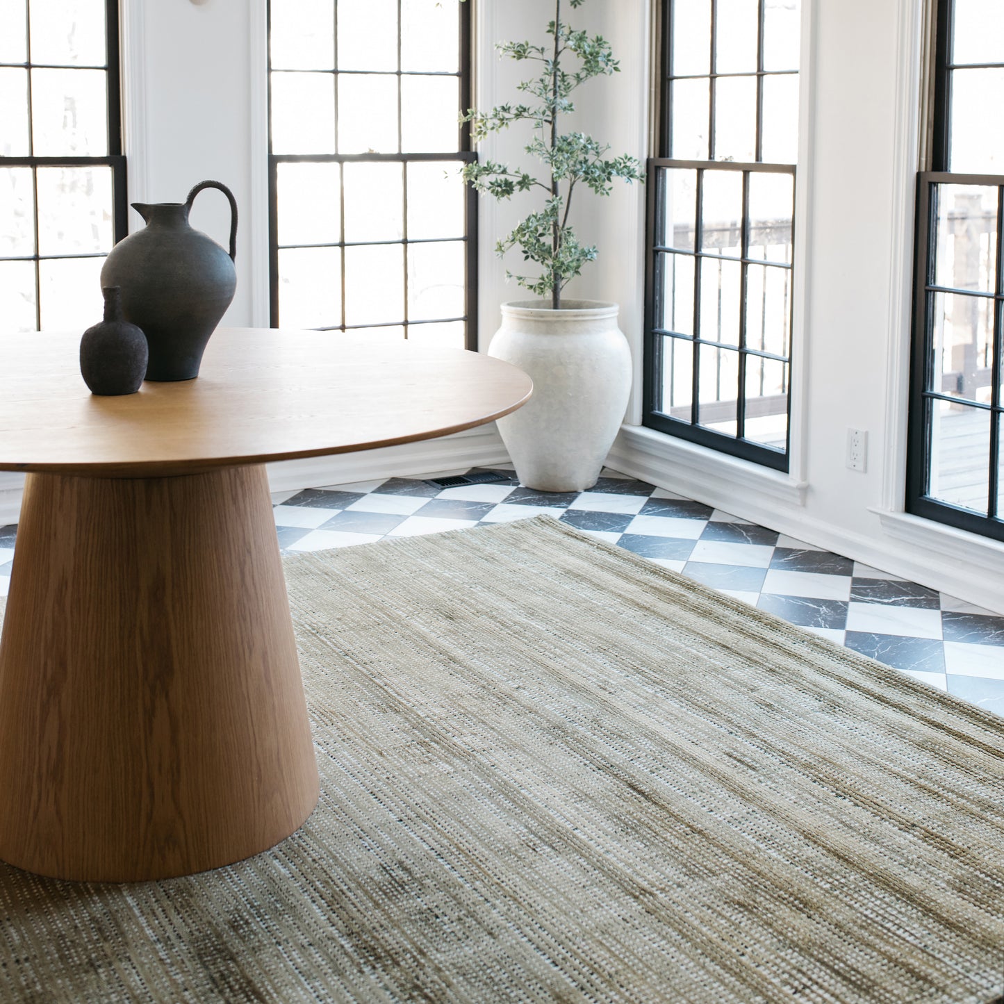 Oriental Weavers Circa  Green Ivory Industrial