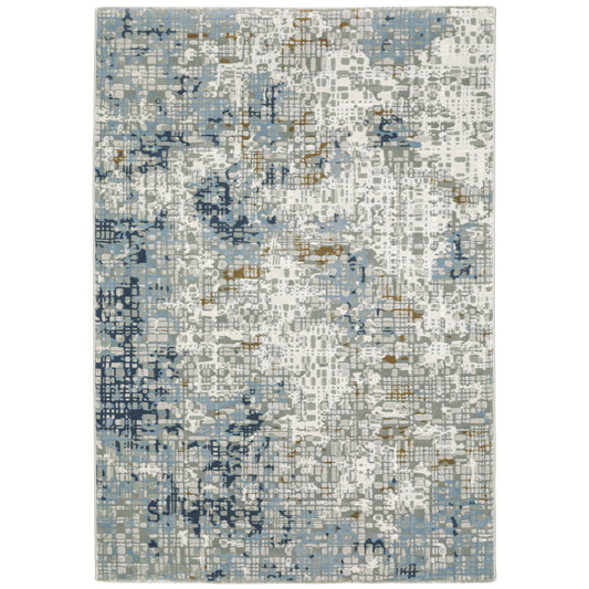 Oriental Weavers Easton  Blue Ivory Modern & Contemporary