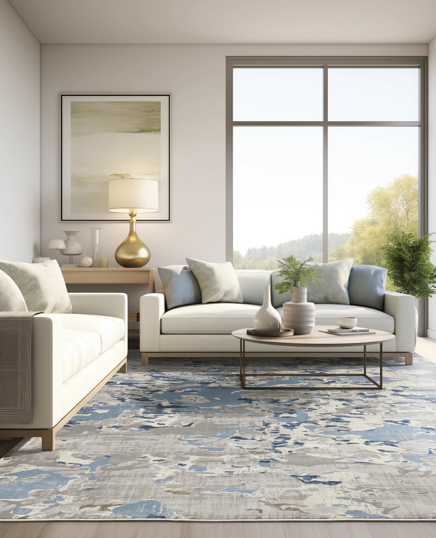 Oriental Weavers Easton  Grey Blue Modern & Contemporary