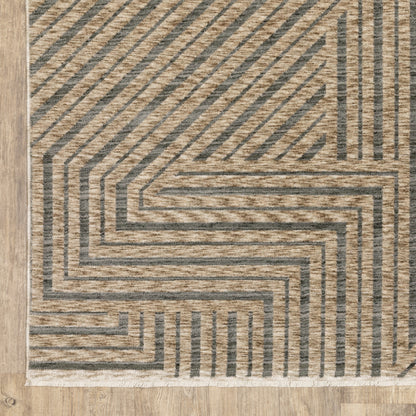 Oriental Weavers Echo  Beige Grey Industrial