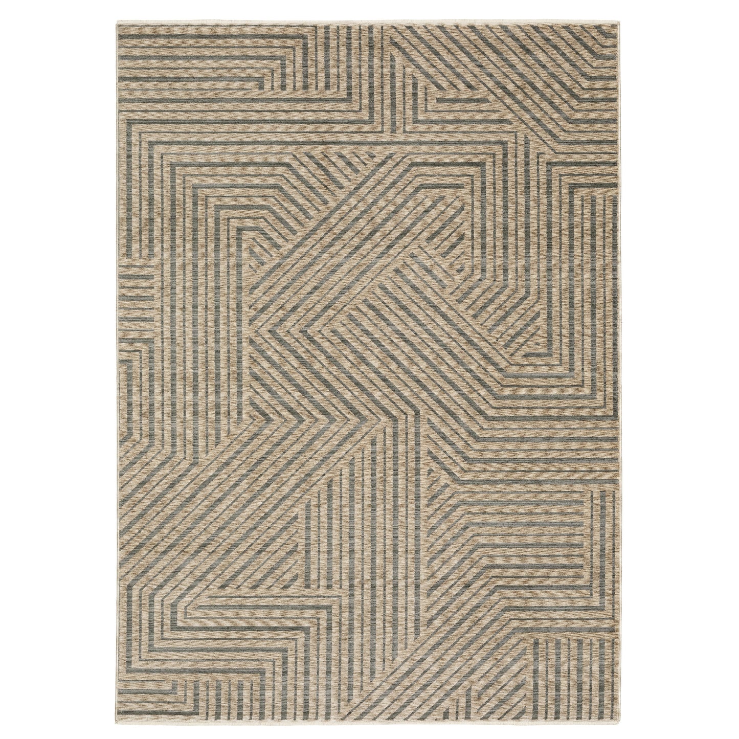 Oriental Weavers Echo  Beige Grey Industrial