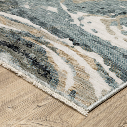 Oriental Weavers Echo  Blue Ivory Modern & Contemporary