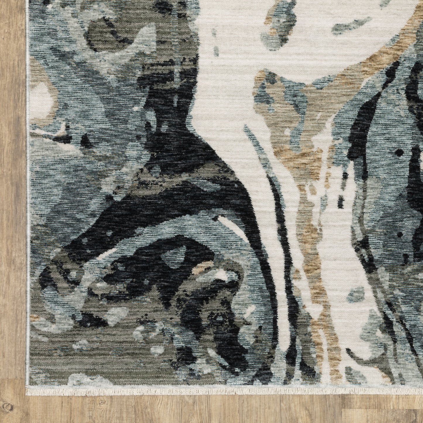 Oriental Weavers Echo  Blue Ivory Modern & Contemporary