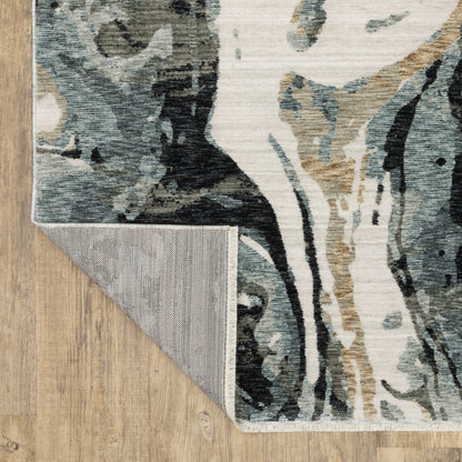 Oriental Weavers Echo  Blue Ivory Modern & Contemporary