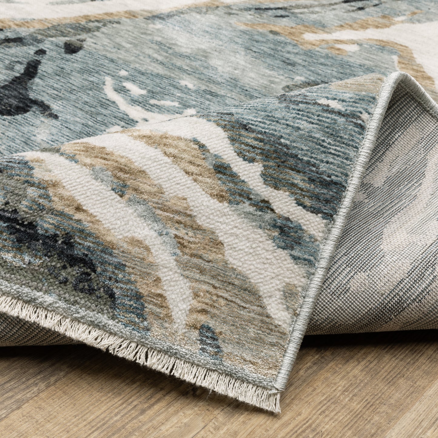 Oriental Weavers Echo  Blue Ivory Modern & Contemporary