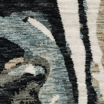 Oriental Weavers Echo  Blue Ivory Modern & Contemporary