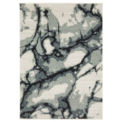 Oriental Weavers Echo  Blue Ivory Modern & Contemporary