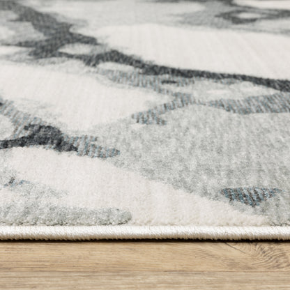 Oriental Weavers Echo  Blue Ivory Modern & Contemporary