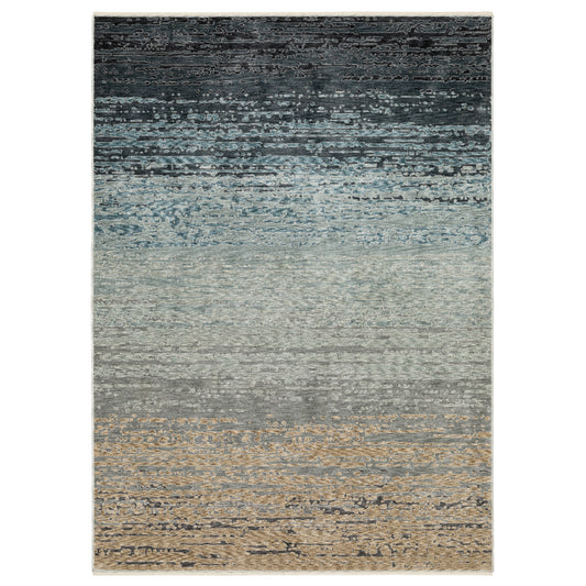 Oriental Weavers Echo  Blue Beige Modern & Contemporary