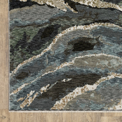 Oriental Weavers Echo  Blue Green Contemporary