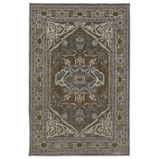 Oriental Weavers Ellington ELL05 Blue Multi Traditional Machine Woven Rug