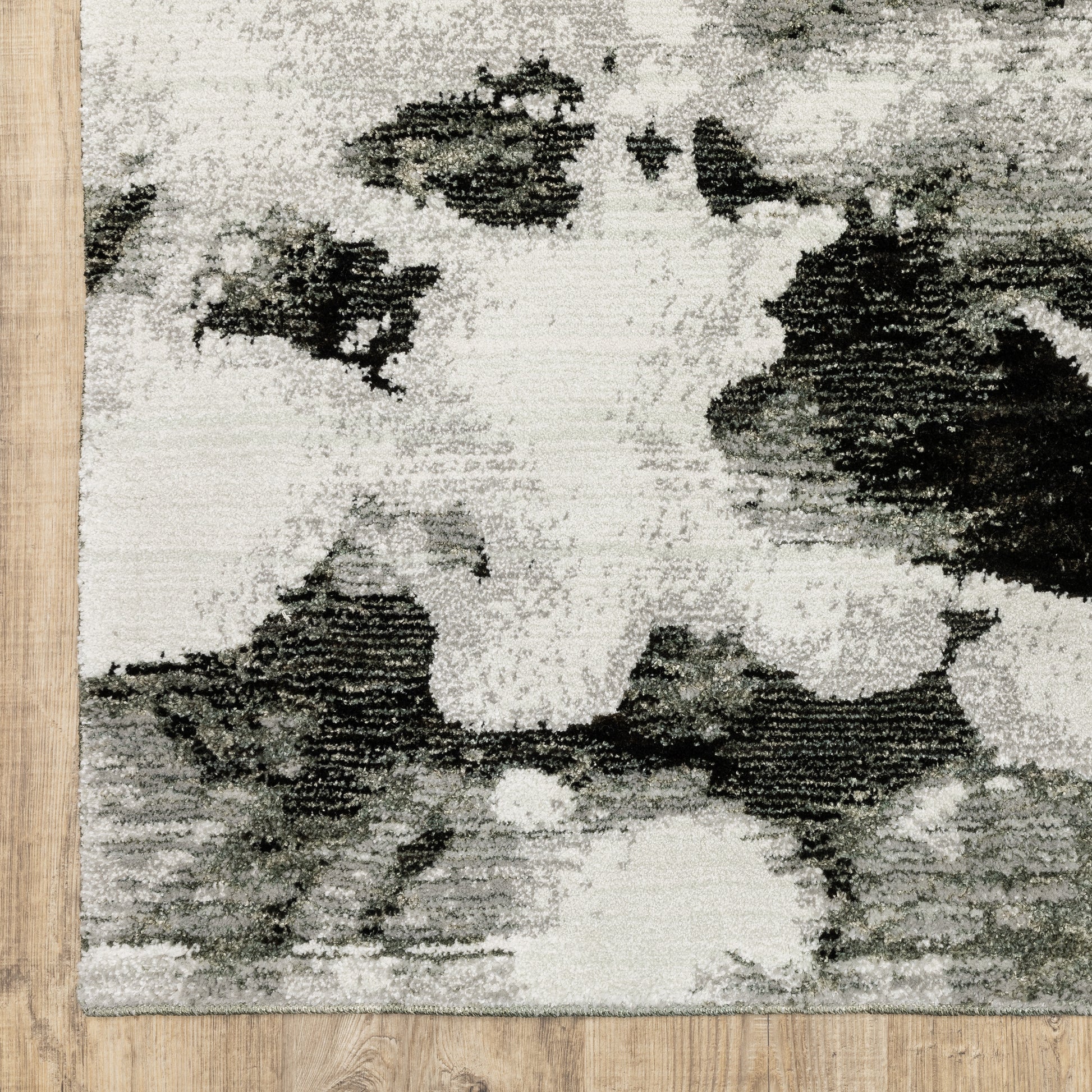 Oriental Weavers Evolution  Charcoal White Modern & Contemporary