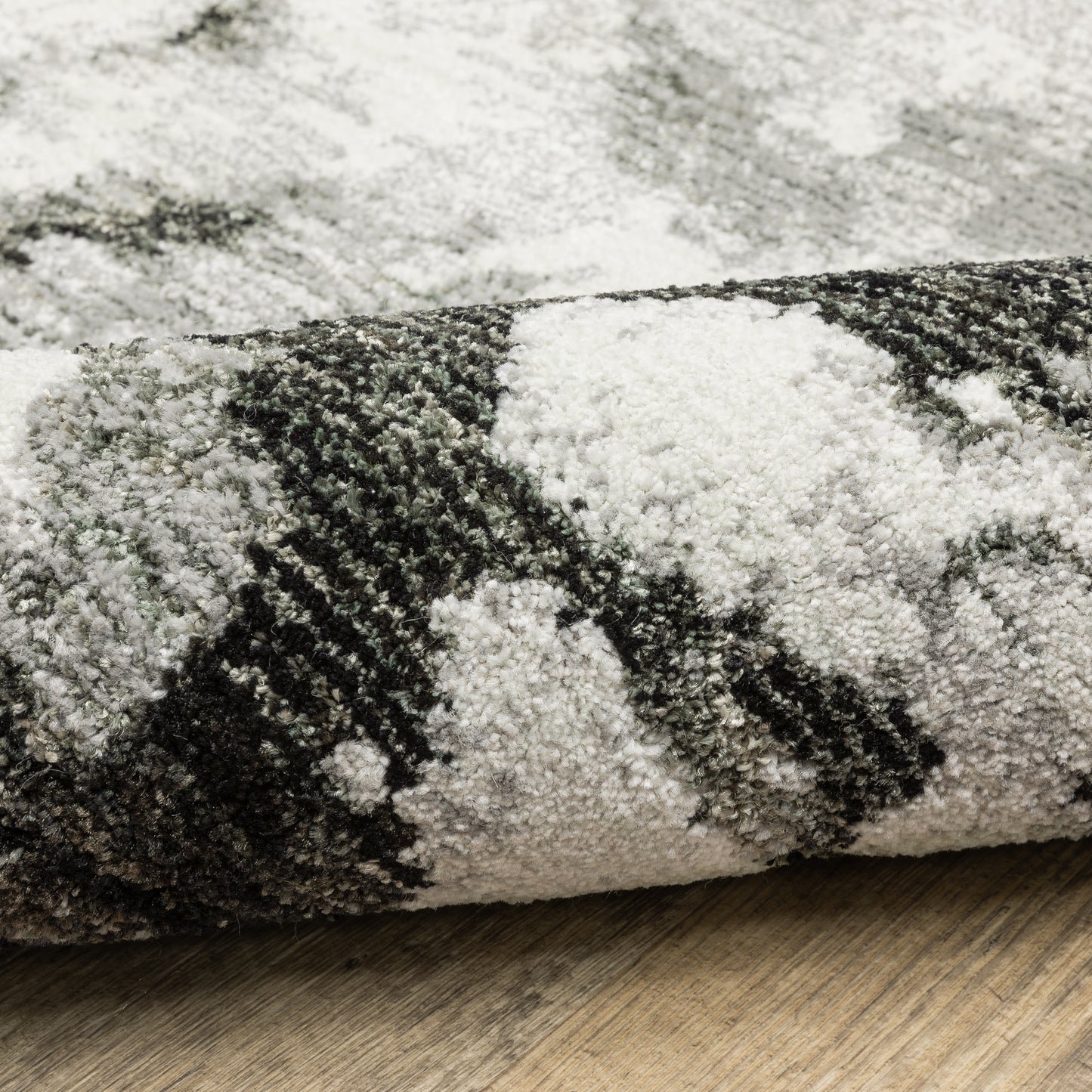 Oriental Weavers Evolution  Charcoal White Modern & Contemporary