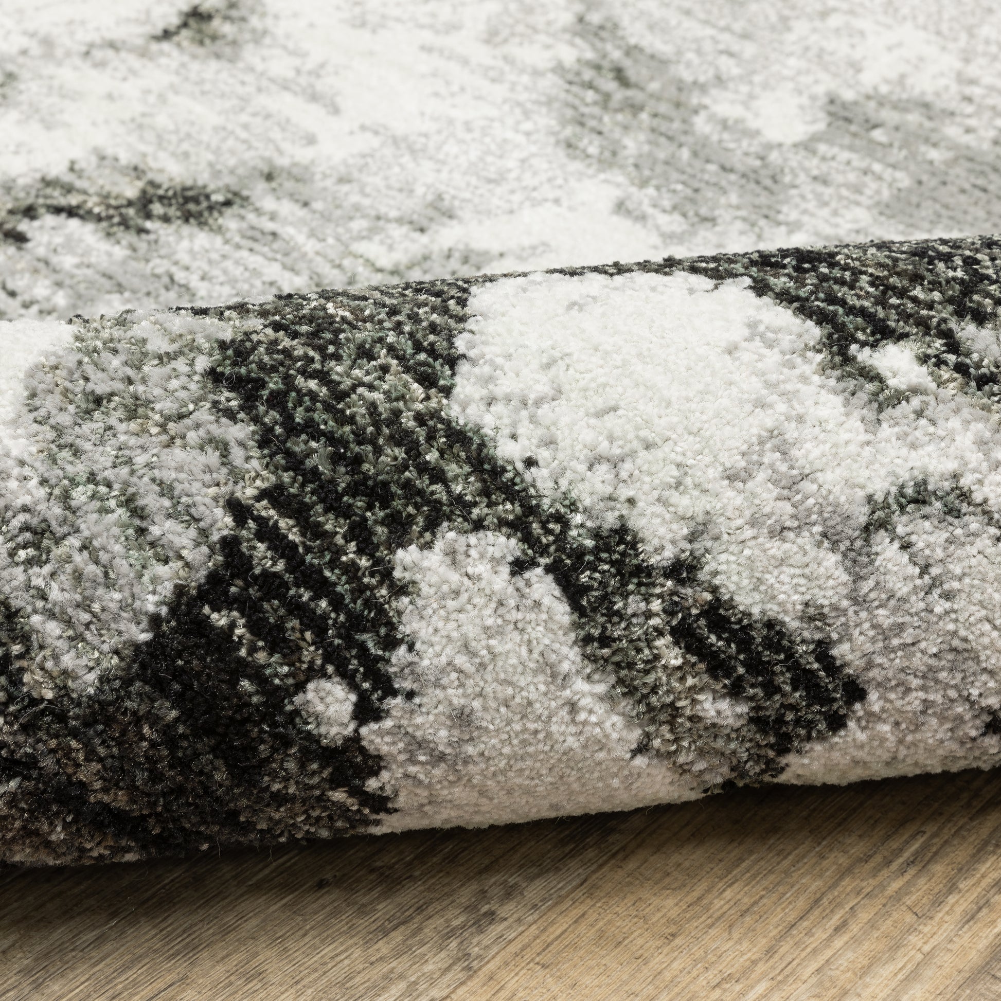 Oriental Weavers Evolution  Charcoal White Modern & Contemporary