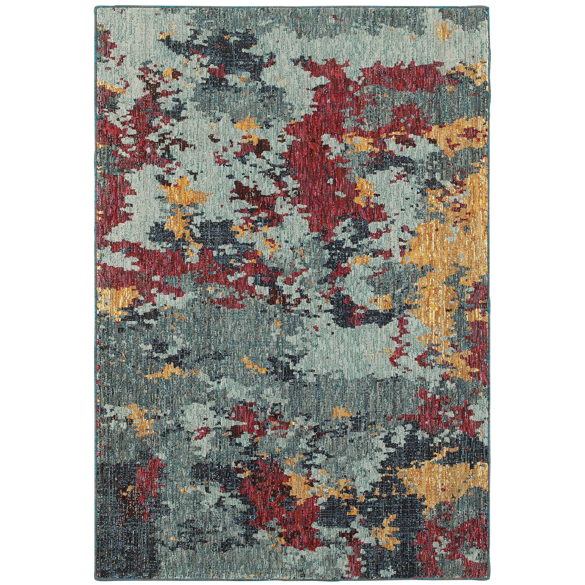 Oriental Weavers Evolution  Blue Red Modern & Contemporary