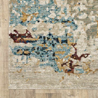 Oriental Weavers Evolution  Beige Blue Modern & Contemporary