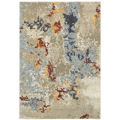 Oriental Weavers Evolution  Beige Blue Modern & Contemporary