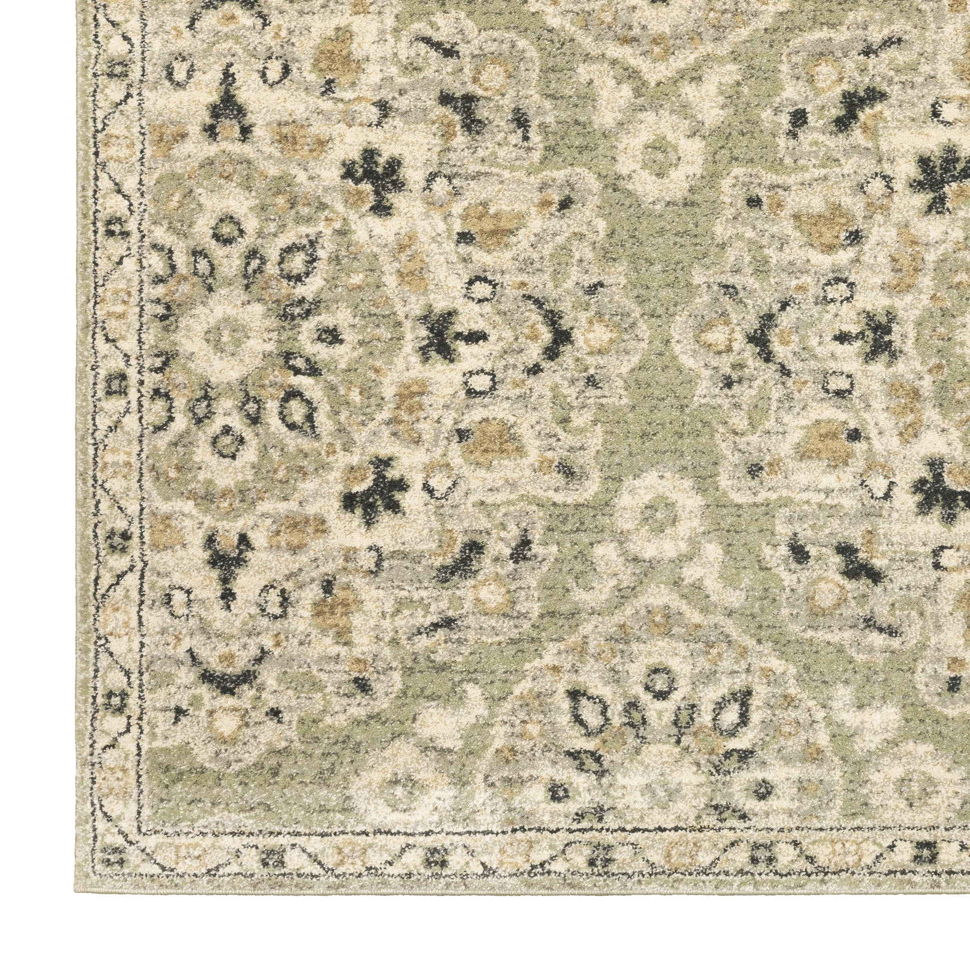 Oriental Weavers Florence  Green Ivory Vintage