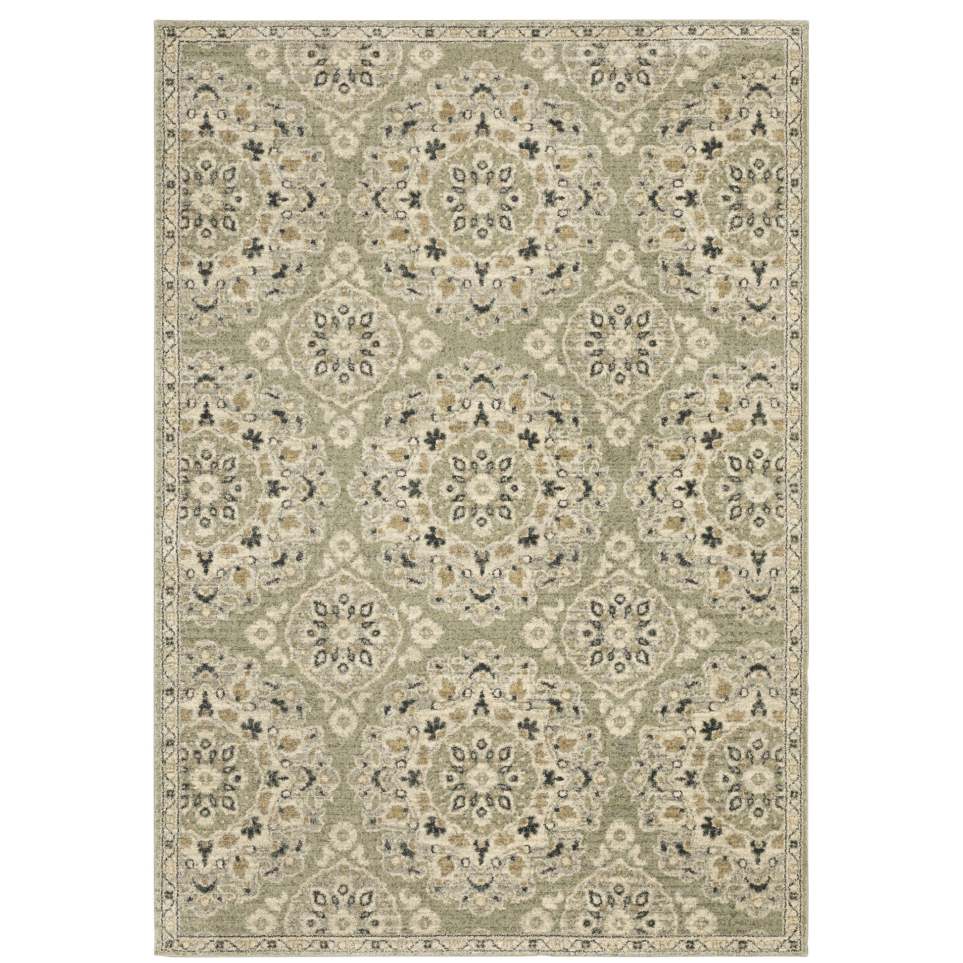 Oriental Weavers Florence  Green Ivory Vintage