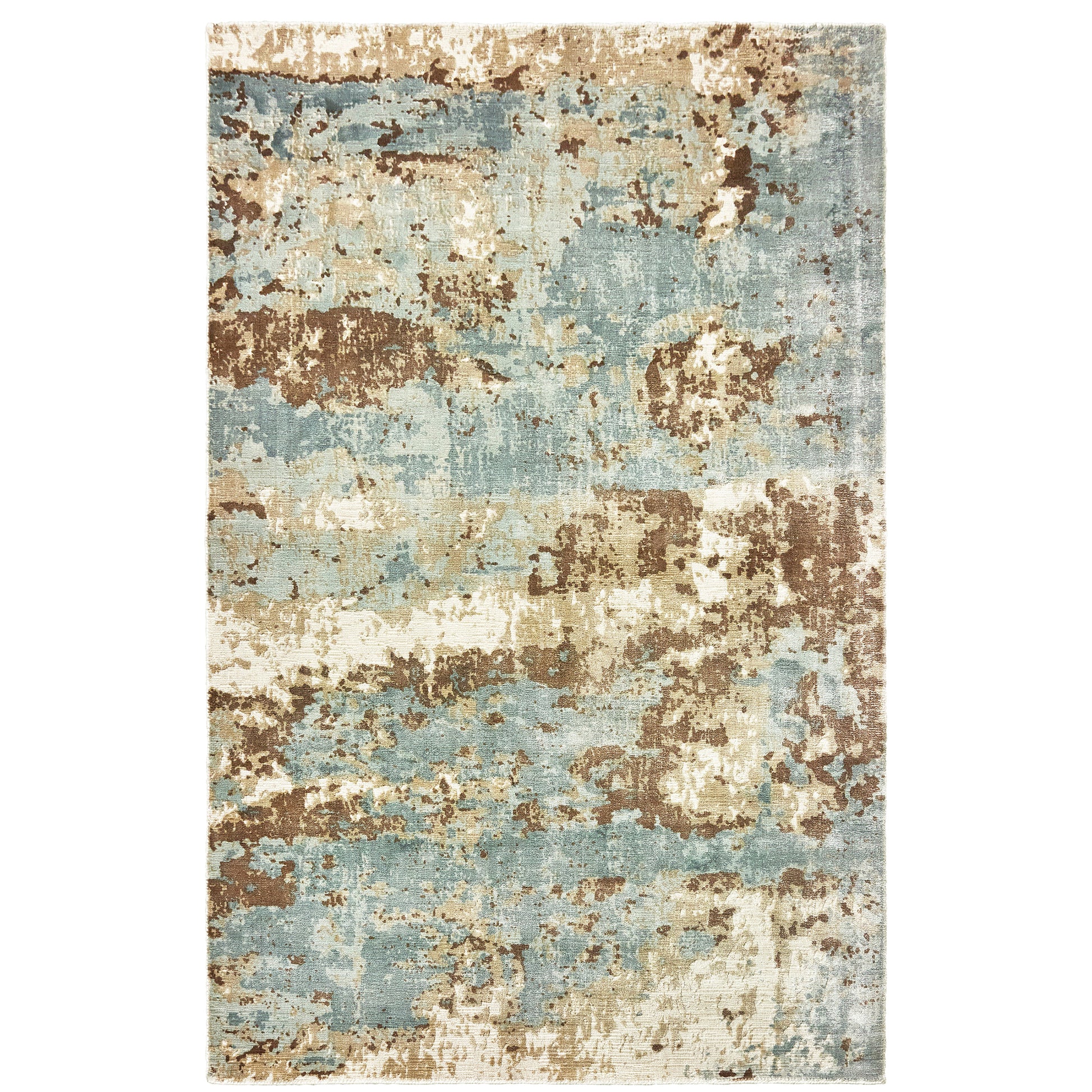Oriental Weavers Formations  Blue Brown Modern & Contemporary