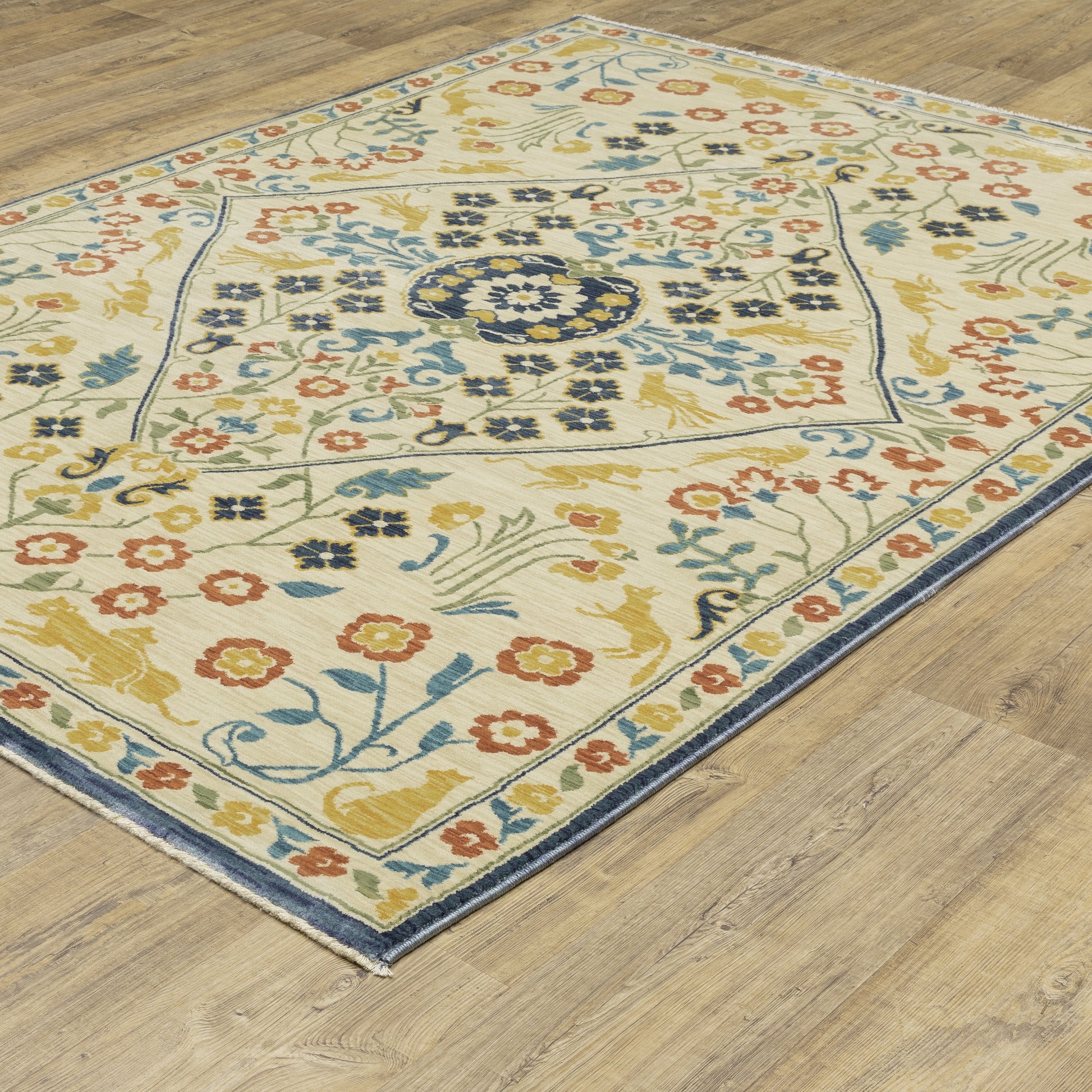 Oriental Weavers Francesca  Ivory Blue Traditional