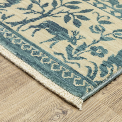Oriental Weavers Francesca  Ivory Blue Traditional