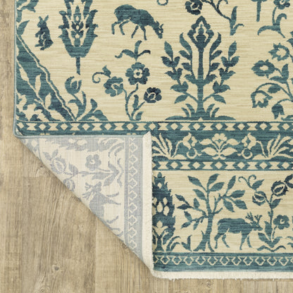 Oriental Weavers Francesca  Ivory Blue Traditional