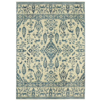 Oriental Weavers Francesca  Ivory Blue Traditional