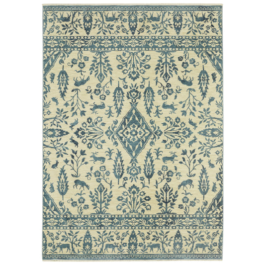 Oriental Weavers Francesca  Ivory Blue Traditional